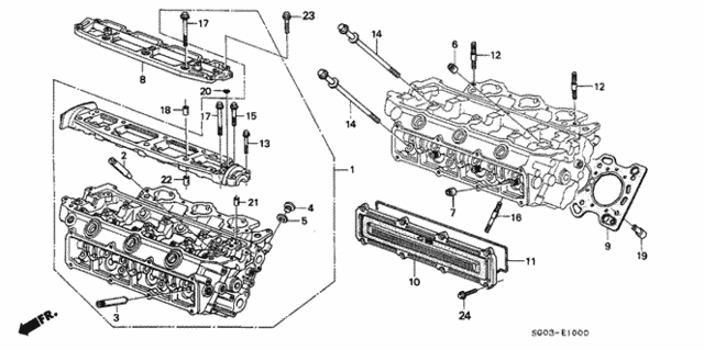 Cylinder Head (FR.) for 1987 Acura Legend #0
