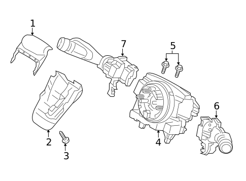 Shroud, Switches & Levers for 2019 Volvo XC90 #1