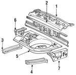 5760114120 - Body: Rear Side Member for Toyota: Celica Image