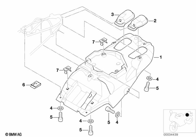 52532328421 - Frame and Mounting Parts: Rear Carrier Part -  for BMW-Motorrad Image