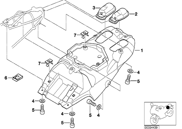 52532328421 - : Rear Carrier Part         for BMW-Motorrad Image