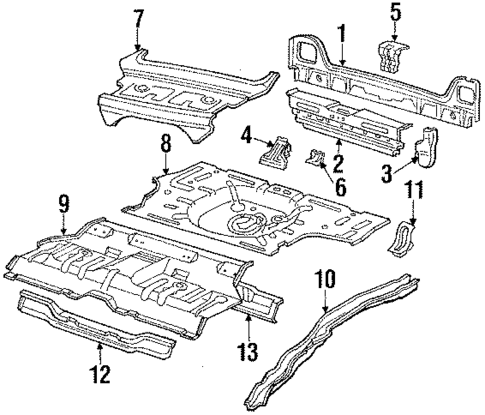 Rear Body for 1986 Isuzu I-Mark #1