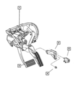 5072251AB - Service Brakes: Adjustable Pedal Module for Chrysler: Town &amp; Country | Dodge: Caravan, Grand Caravan Image