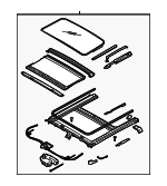 816002F00087 - Body: Sunroof Assembly for Kia: Spectra, Spectra5 Image
