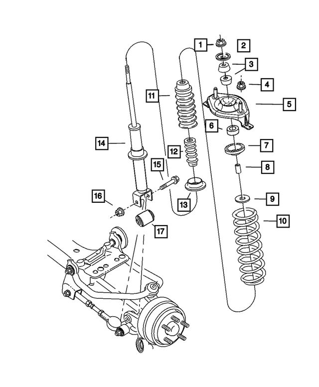 4879888AC - : Suspension Shock Absorber for Mopar Image