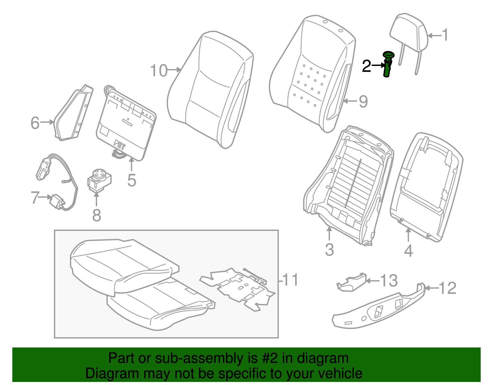 Headrest Guide - BMW (52-10-6-955-518)