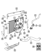 52014687AB - Cooling: Radiator Inlet Hose for Mopar Image