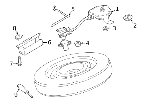 Spare Tire Carrier for 2022 Land Rover Discovery Sport #0