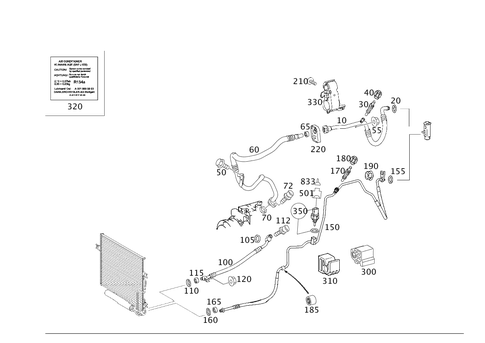 Refrigerant Line Arrangement for 2008 Mercedes-Benz E320 #0