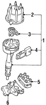 F2DZ12127B - Electrical: Distributor Assembly for Ford: Taurus, Tempo | Mercury: Sable, Topaz Image