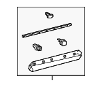 750760E100 - Body: Body Side Molding for Lexus: RX350, RX450h Image