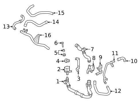 Hoses & Lines for 2019 Audi A3 #1