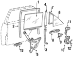 1267300718 - Body: Movable Glass for Mercedes-Benz Image