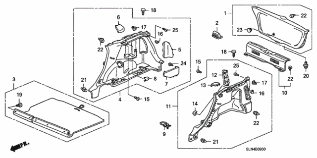 Side Lining - Tailgate Lining for 2007 Honda Fit #0