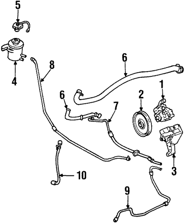 F88Z3A713CA - : Power Steering Return Hose for Ford Image