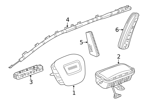Air Bag Components for 2021 GMC Acadia #0