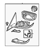 51165B4B432 - Body: Mirror Assembly for BMW: 330e, 330e xDrive, 330i, 330i xDrive, M3, M340i, M340i xDrive Image