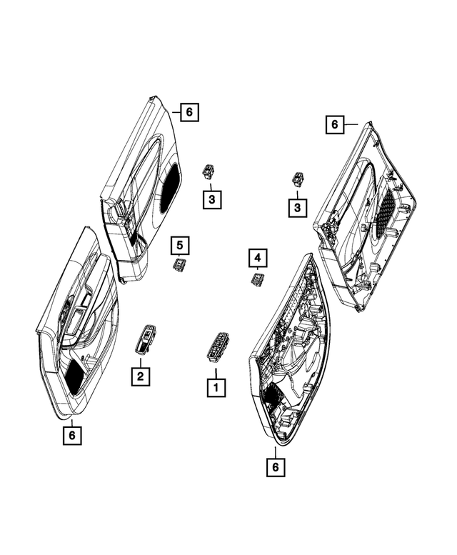5SC03DX9AB - Electrical: Heated Seat Switch, Left for Mopar Image image