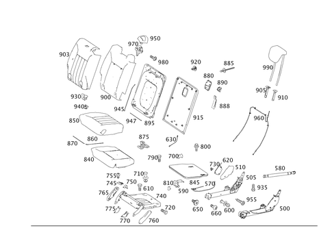 Folding Seat for 2007 Mercedes-Benz R350 #0
