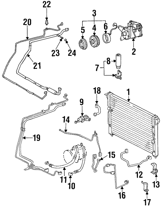 8871124130 - : A/C Refrigerant Discharge Hose for Lexus Image