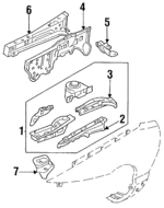 F32Z16D186B - Body: Rear Rail for Ford Image