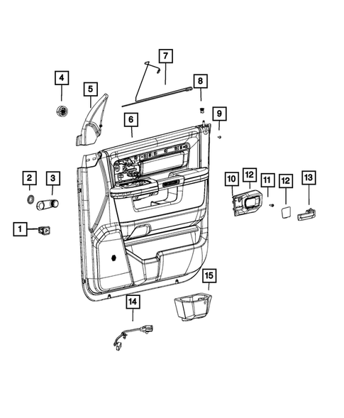 Door Trim Panels - Front and Rear for 2019 Ram 3500 #0