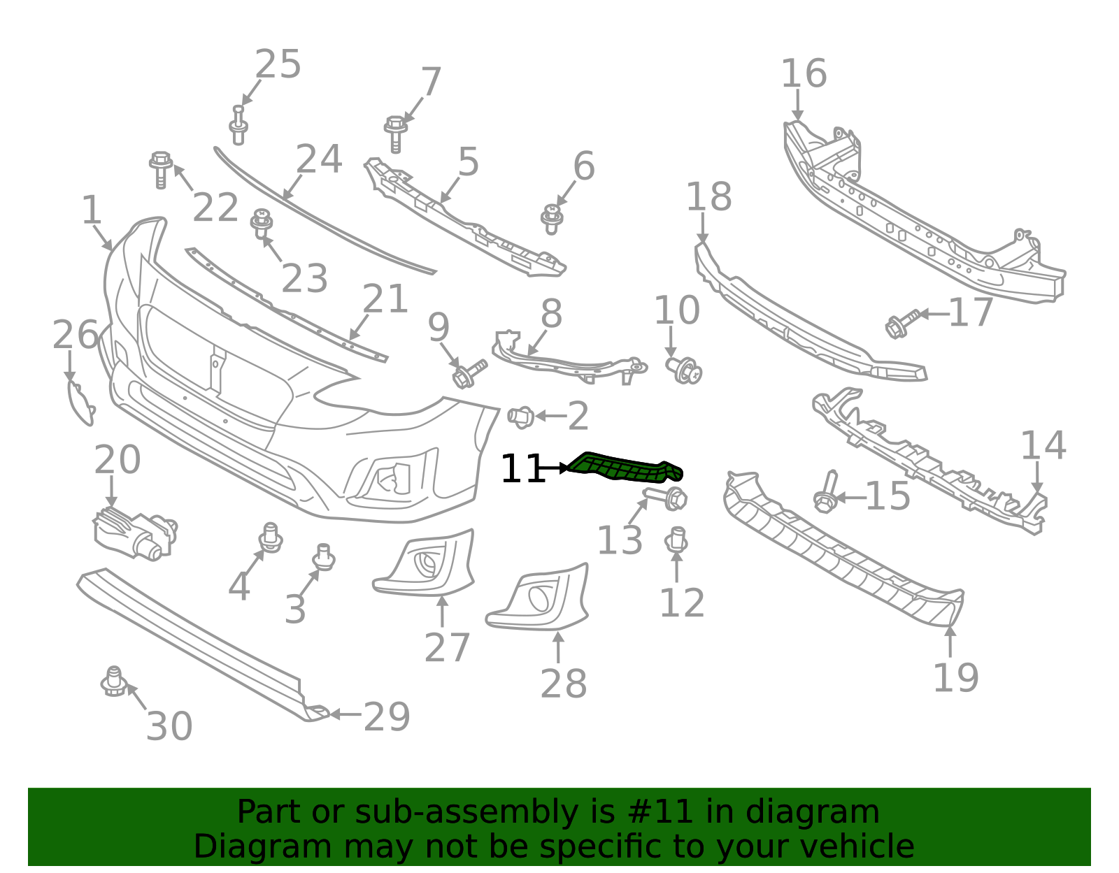 2018-2023 Subaru Crosstrek Side Retainer 57707FL040 | Subaru Parts