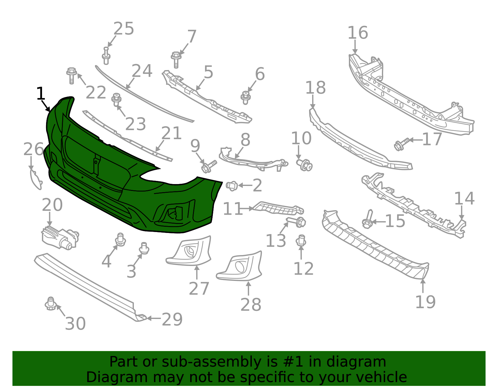 2021-2023 Subaru Crosstrek Bumper Cover 57794FL04A | Subaru Online 