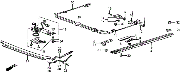 Sunroof Motor for 1984 Honda Prelude #0