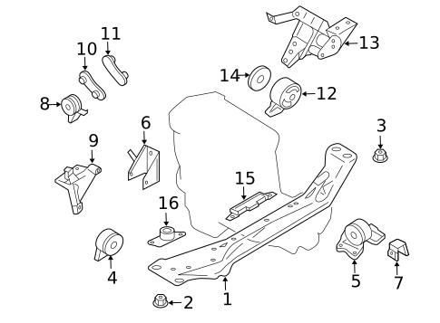 Engine & Trans Mounting for 2000 Nissan Sentra #1