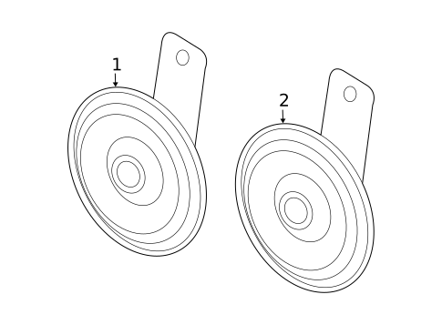 Horn for 2009 Nissan Versa #0
