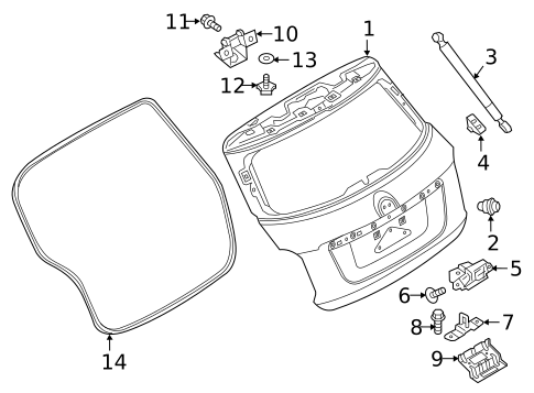 Gate & Hardware for 2019 Fiat 500X #0