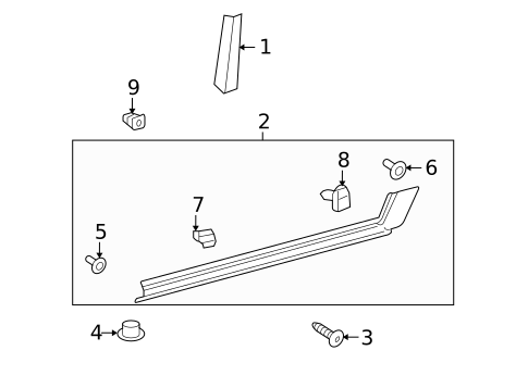 Exterior Trim - Pillars for 2013 Toyota FJ Cruiser #0