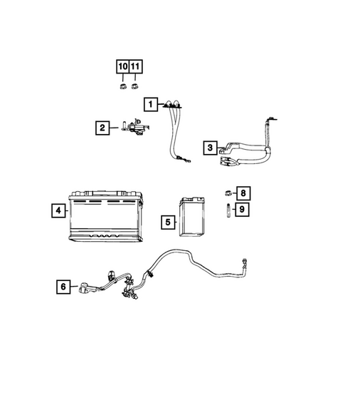 Battery, Battery Tray and Cables for 2026 Jeep Gladiator #2