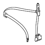 72118201012 - Electrical: Seat Belt Assembly for BMW: 318ti, 323Ci, 323i, 323is, 328Ci, 328i, 328is, M3 Image