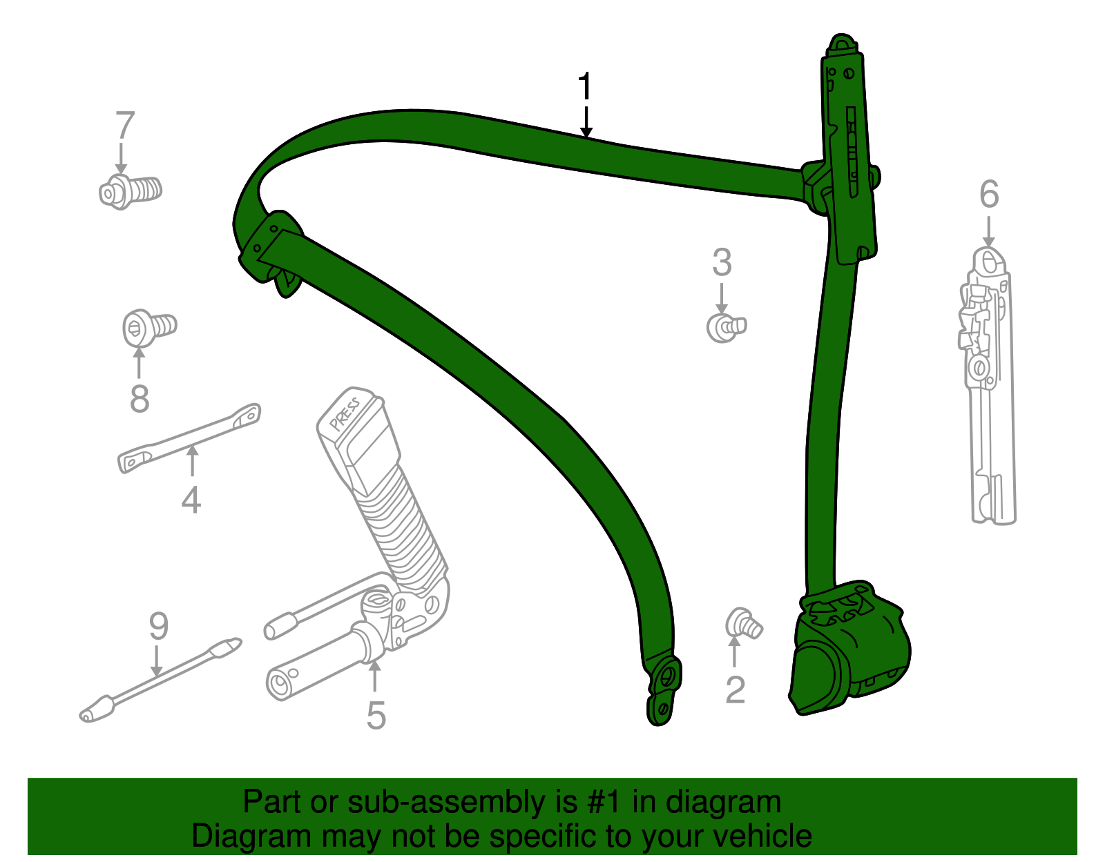 Lap & Shoulder Belt - BMW (72117009857)
