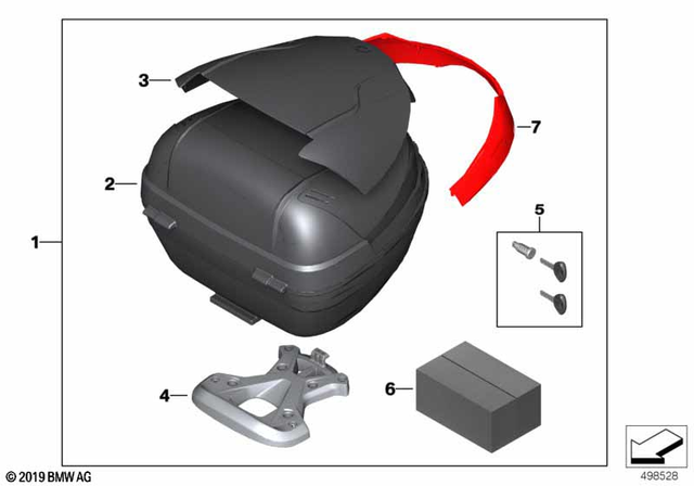 77438559501 - Luggage &amp; Storage: Outer Shell, Topcase Cover - Black for BMW-Motorrad Image