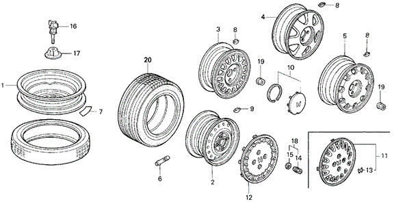 Wheel for 1993 Honda Accord #0