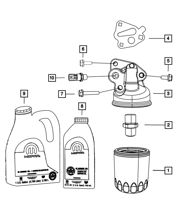 6101794 - 3.3L Gas; Engine: Hex Head Bolt And Coned Washer, Mounting for Mopar Image image