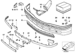 51118222439 - Vehicle Trim: Trim Panel, Bumper, Front for BMW Image