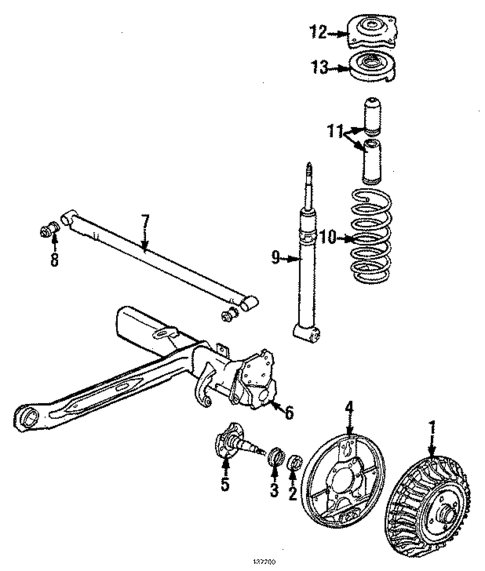 Rear Suspension for 1988 Audi 5000 #0