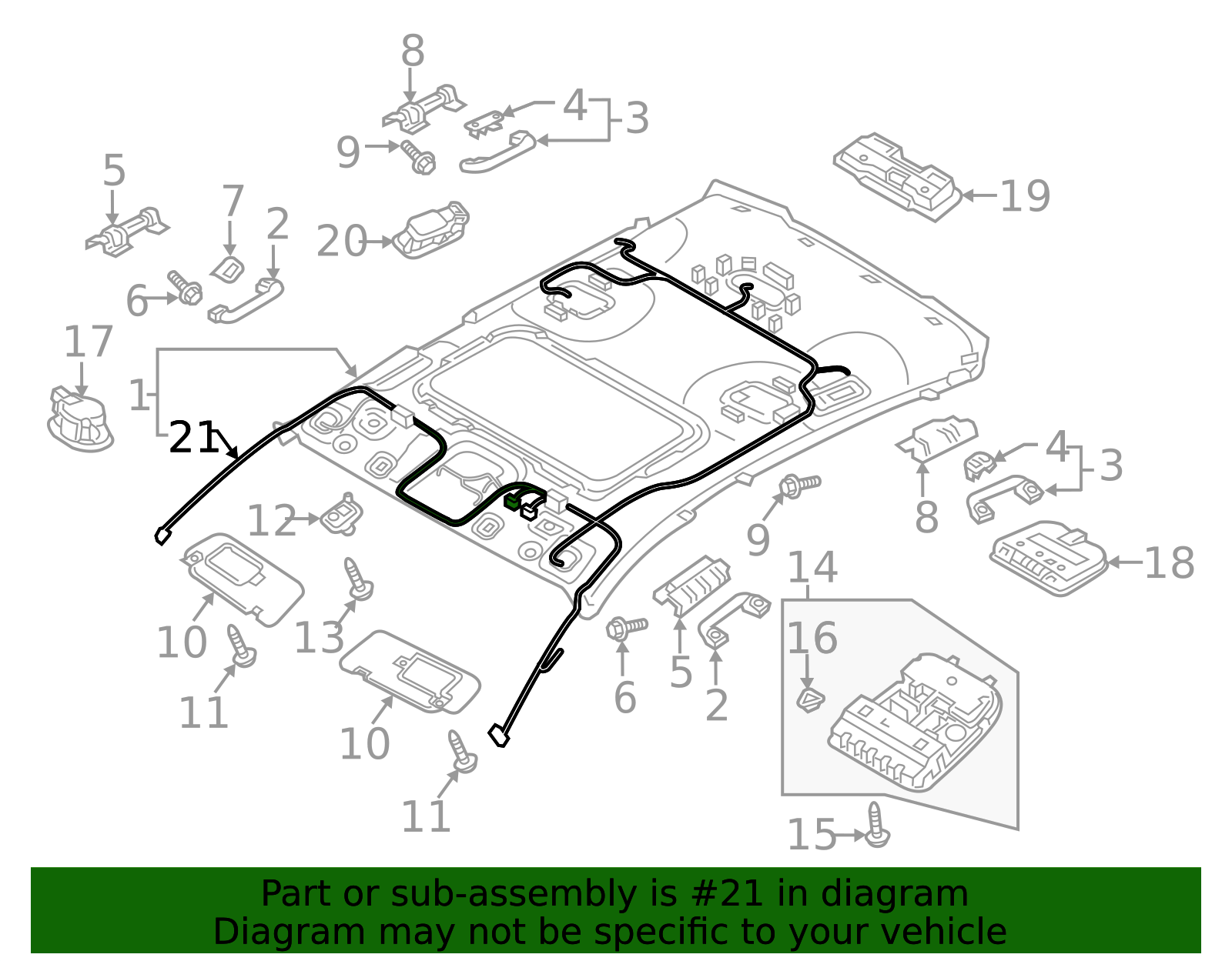 OEM Headliner Wiring Harness - Precision Electrical Fit | AutoNation Parts