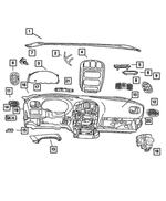 4678693 - Instrument Panel and Radios and Consoles: Instrument Panel Top Cover Channel for Chrysler: Town &amp; Country, Voyager | Dodge: Caravan, Grand Caravan | Ram: C/V Image