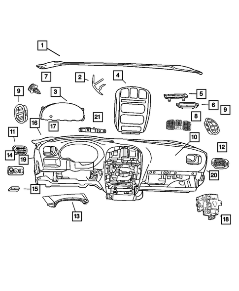 Instrument Panel for 2006 Dodge Caravan #1