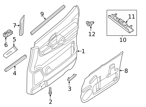 Interior Trim - Front Door for 2018 Nissan NV2500 #0