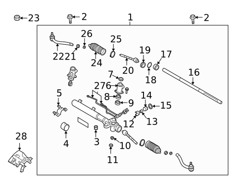 Steering Gear & Linkage for 2010 Hyundai Veracruz #0
