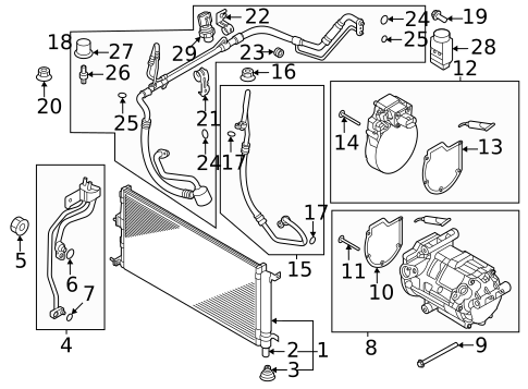 Condenser, Compressor & Lines for 2023 Kia Niro #0
