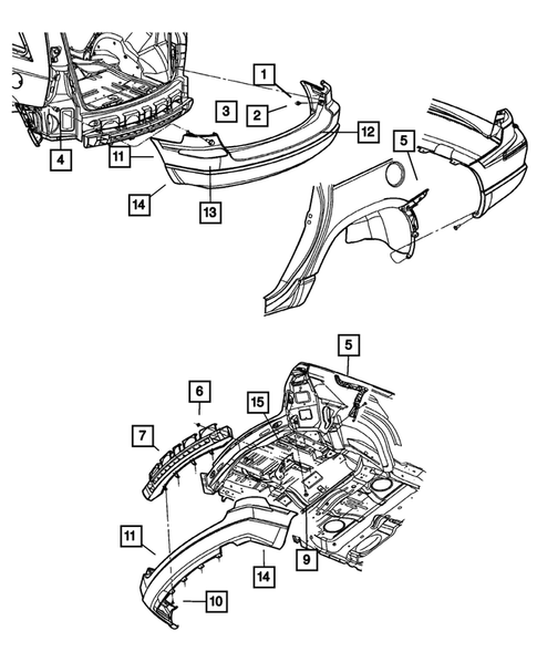 Rear Bumper and Fascia for 2004 Chrysler Pacifica #0