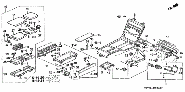Console for 2002 Acura NSX #0