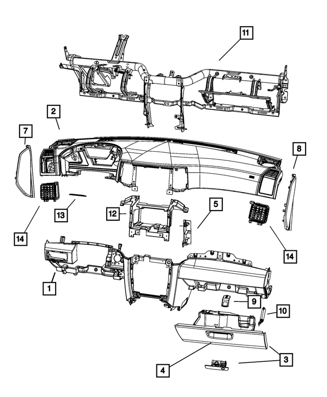 1DS70ZJ3AE - Electrical: Instrument Lower Panel for Mopar Image